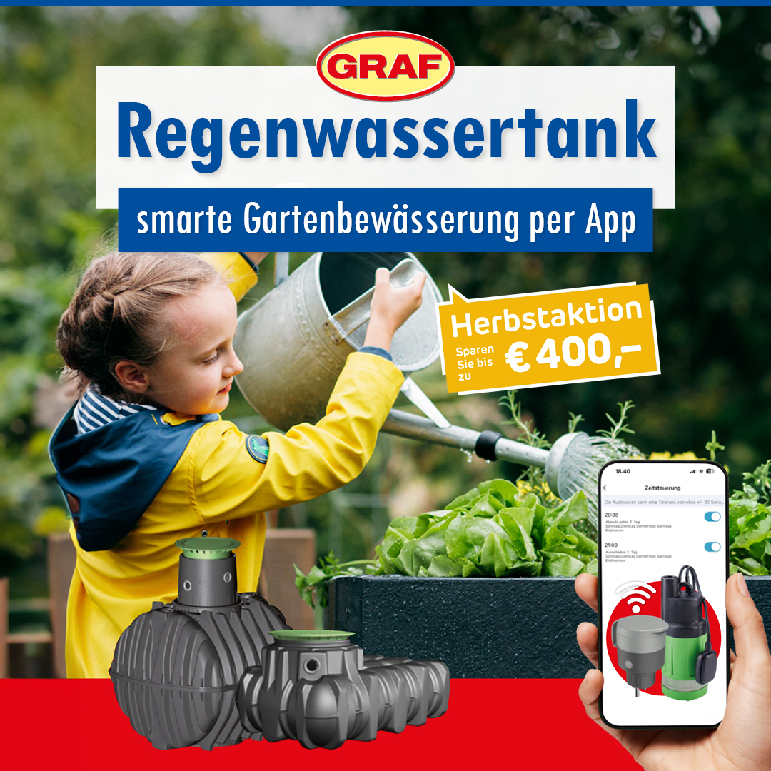 GRAF unterirdische Regenwassertanks Herbstaktion 2025
